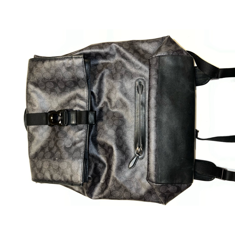 Coach beck roll top backpack in signature